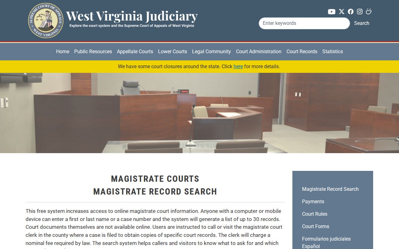 Tyler County Magistrate criminal case search instructions