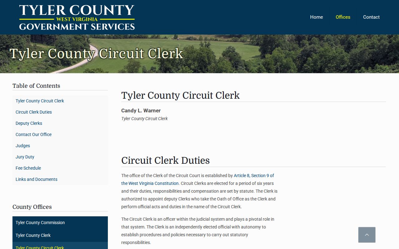 Tyler County Circuit Court case clerk information