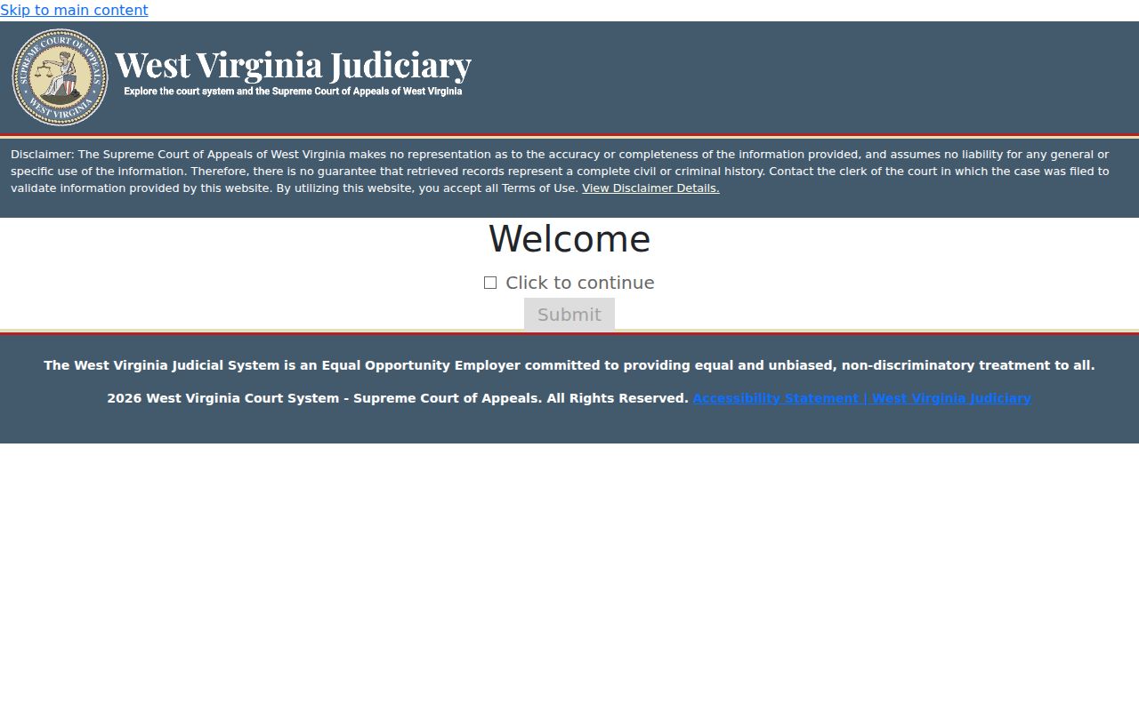 Tyler County criminal case search in the West Virginia magistrate portal